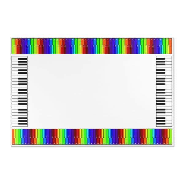 Piano Keyboard Area Rugs (Coloured Keys)