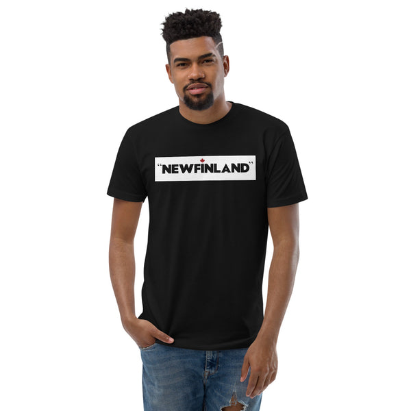 Newfinland - Men's Short Sleeve T-shirt (Maple Leaf Back)