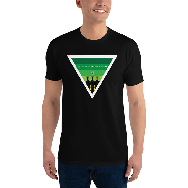 ICIH2P - Brass Valves - Green Triangle - Men's Short Sleeve T-shirt