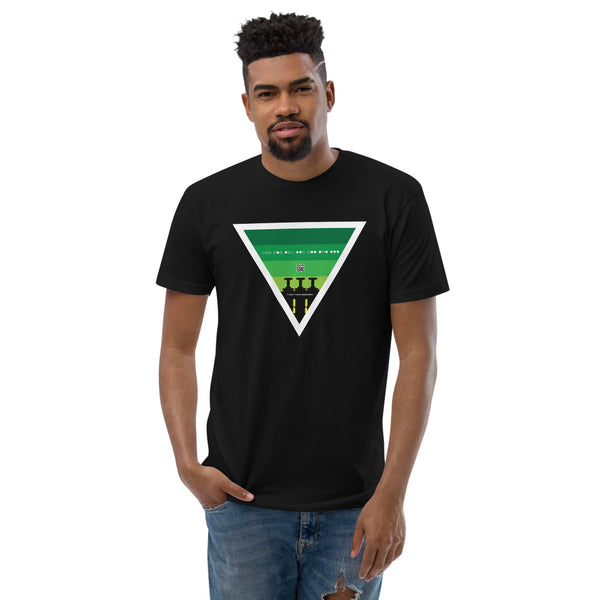 ICIH2P - Brass Valves - Green Triangle - Men's Short Sleeve T-shirt