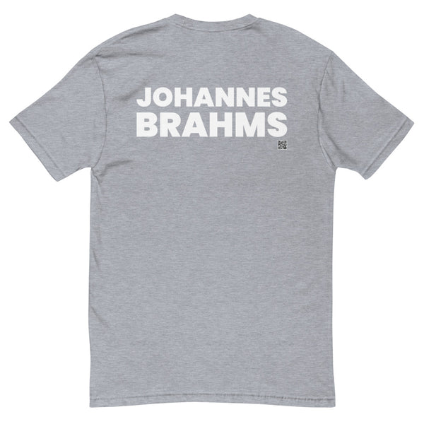 Johannes Brahms - Tiny Text Portrait - Men's Short Sleeve T-shirt