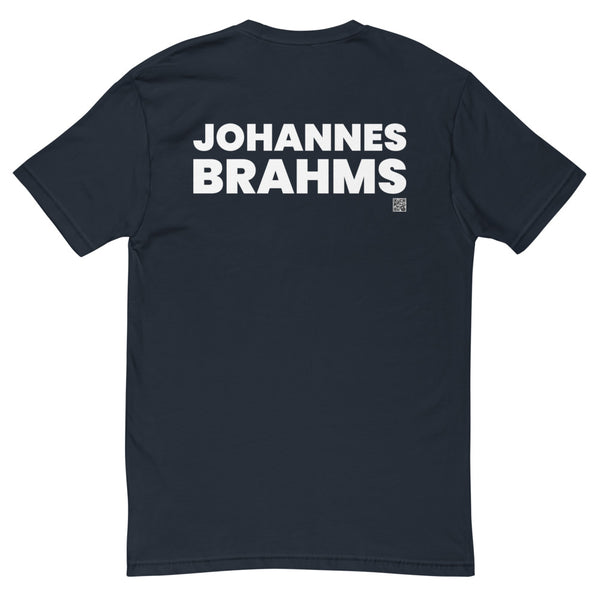 Johannes Brahms - Tiny Text Portrait - Men's Short Sleeve T-shirt