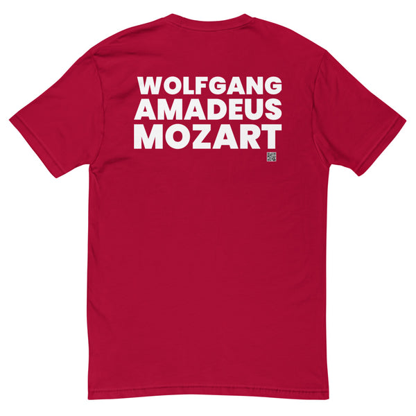 Wolfgang Amadeus Mozart - Tiny Text Portrait - Men's Short Sleeve T-shirt