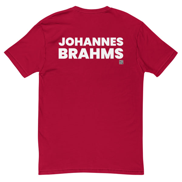 Johannes Brahms - Tiny Text Portrait - Men's Short Sleeve T-shirt