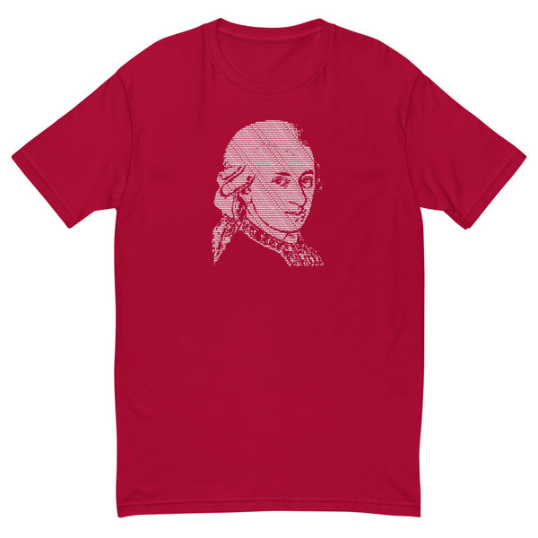 Wolfgang Amadeus Mozart - Tiny Text Portrait - Men's Short Sleeve T-shirt