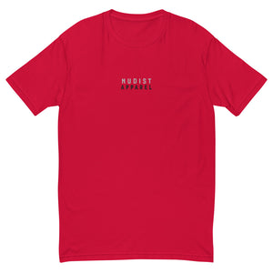 Nudist Apparel - Men's Embroidered Short Sleeve T-shirt