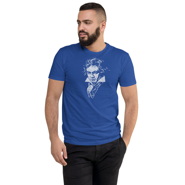 Ludwig van Beethoven - Tiny Text Portrait - Men's Short Sleeve T-shirt