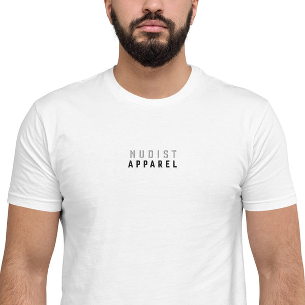 Nudist Apparel - Men's Embroidered Short Sleeve T-shirt