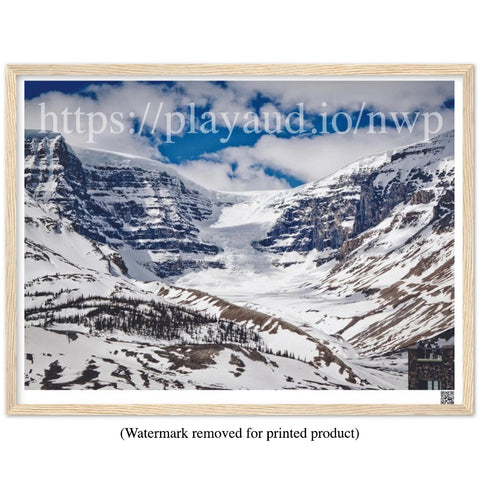 Columbia Ice Fields and Rocky Mountains - Northwest Passage 2021 Series -  24"x18" Premium Matte Paper Wooden Framed Poster
