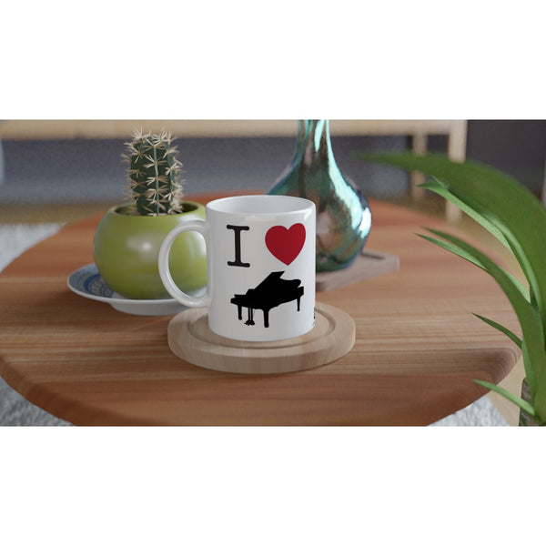 I Love Piano - 11oz Ceramic Mug