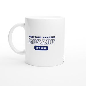 Wolfgang Amadeus Mozart - US College Style 11oz Mug - White
