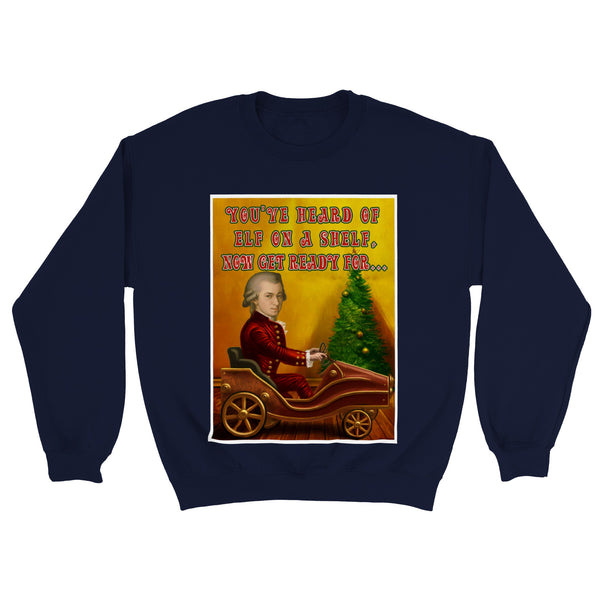Mozart on a GoKart - Bargain Ugly Christmas Sweater (Printed Sweatshirt)