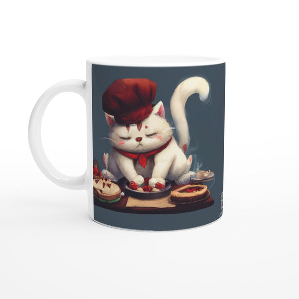 Kitten Chef 4 - White 11oz Ceramic Mug