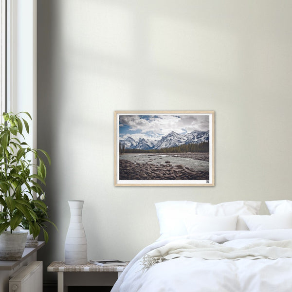 Riverside Near the Rocky Mountains - Northwest Passage 2021 Series - 24"x18" Premium Matte Paper Wooden Framed Poster