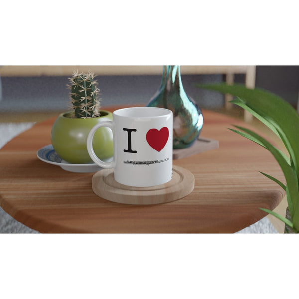 I Love Flute - 11oz Ceramic Mug