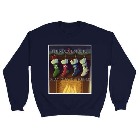 Stay Out of Treble - Bargain Ugly Christmas Sweater (Printed Sweatshirt)