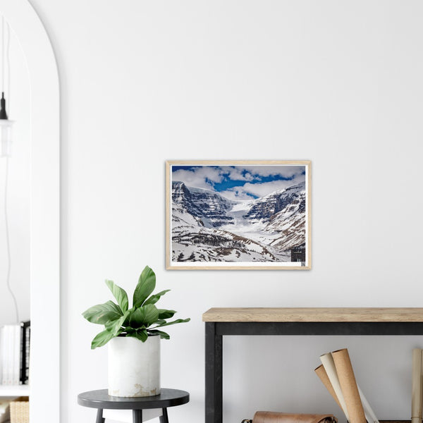 Columbia Ice Fields and Rocky Mountains - Northwest Passage 2021 Series -  24"x18" Premium Matte Paper Wooden Framed Poster