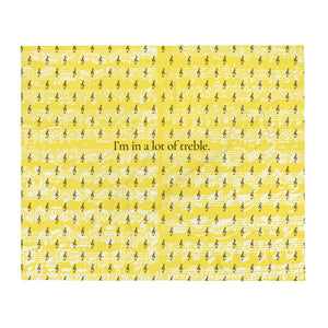 In a lot of treble - Yellow Throw Blanket