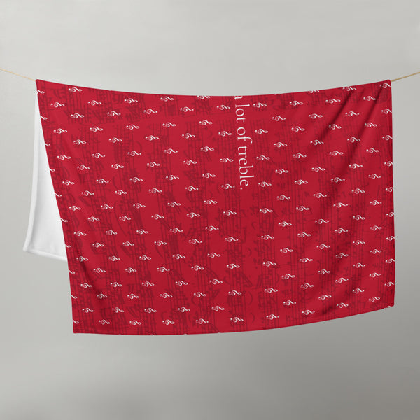 In a lot of treble - Red Throw Blanket