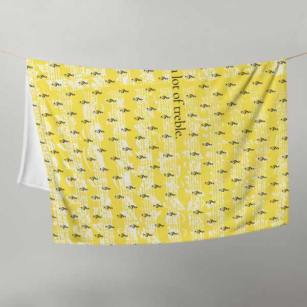 In a lot of treble - Yellow Throw Blanket
