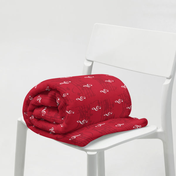 In a lot of treble - Red Throw Blanket
