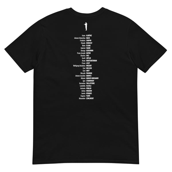 Composer Alphabet Short Sleeve T-Shirt