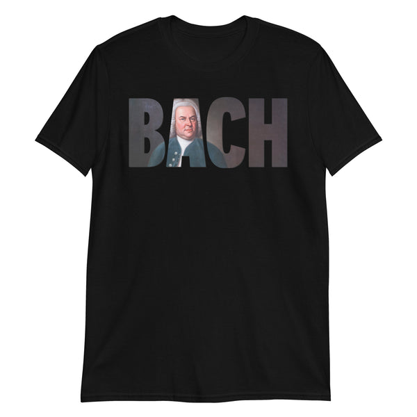 Bach - Large Text Cutout Portrait - Short-Sleeve T-Shirt