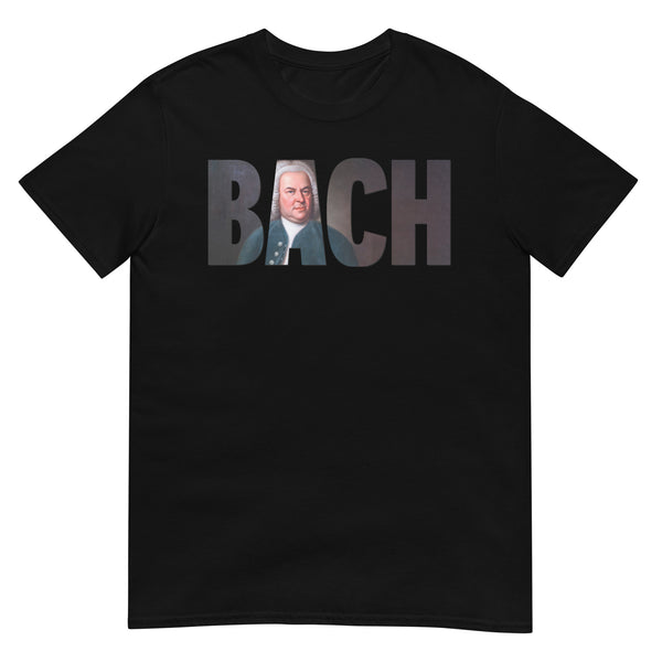 Bach - Large Text Cutout Portrait - Short-Sleeve T-Shirt