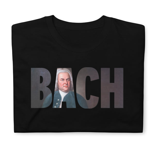 Bach - Large Text Cutout Portrait - Short-Sleeve T-Shirt