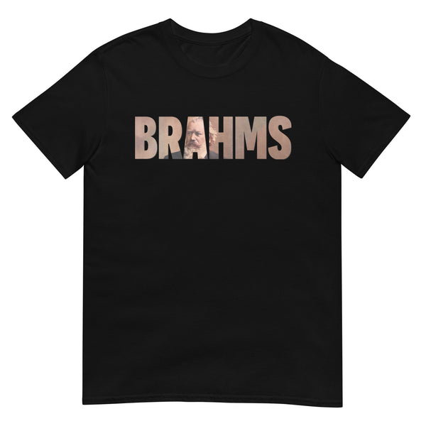 Brahms - Large Text Cutout Portrait - Short-Sleeve T-Shirt