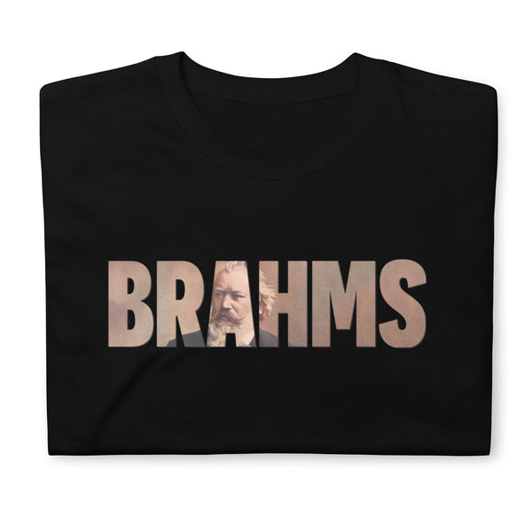 Brahms - Large Text Cutout Portrait - Short-Sleeve T-Shirt