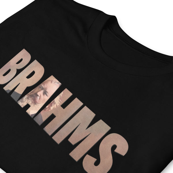 Brahms - Large Text Cutout Portrait - Short-Sleeve T-Shirt