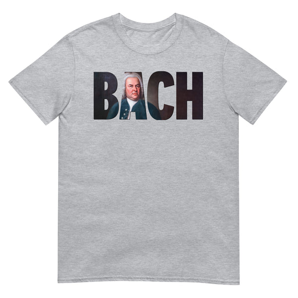 Bach - Large Text Cutout Portrait - Short-Sleeve T-Shirt