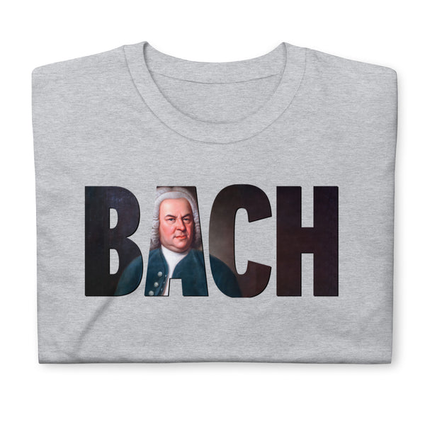 Bach - Large Text Cutout Portrait - Short-Sleeve T-Shirt