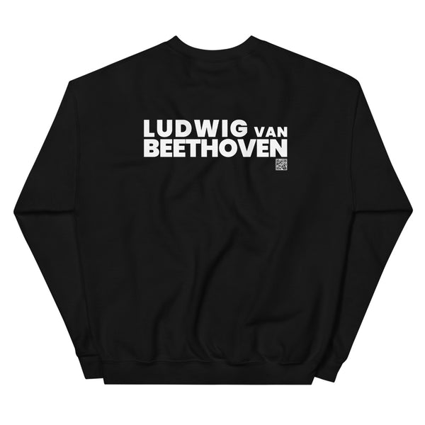 Ludwig van Beethoven - Tiny Text Portrait - Unisex Sweatshirt