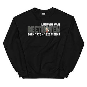 Beethoven - Large Text Cutout Portrait - Sweatshirt