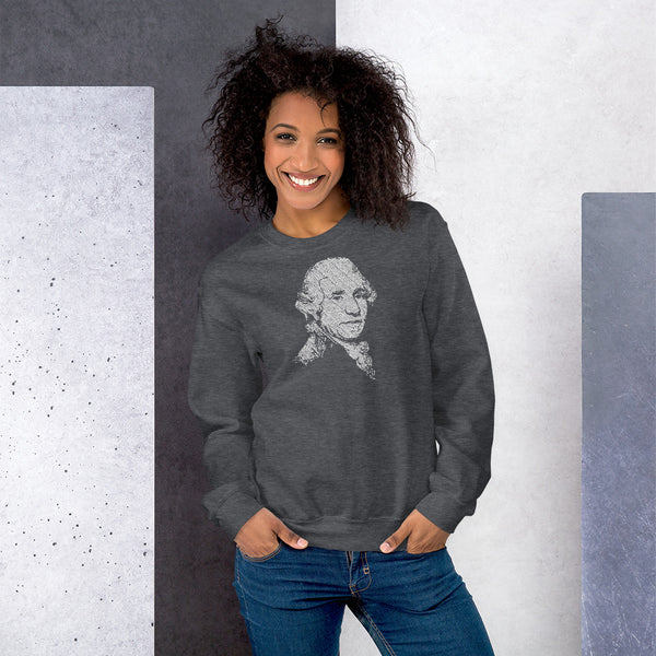 Franz Joseph Haydn - Tiny Text Portrait - Sweatshirt