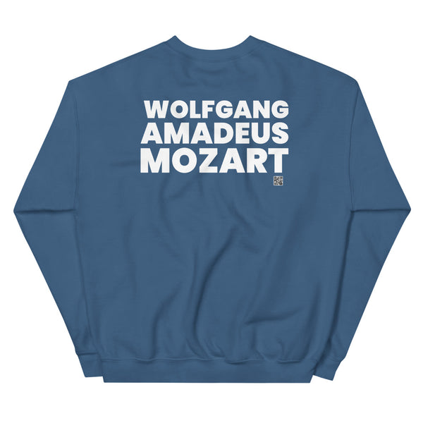 Wolfgang Amadeus Mozart - Tiny Text Portrait - Unisex Sweatshirt