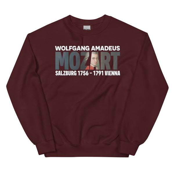 Mozart - Large Text Cutout Portrait - Sweatshirt