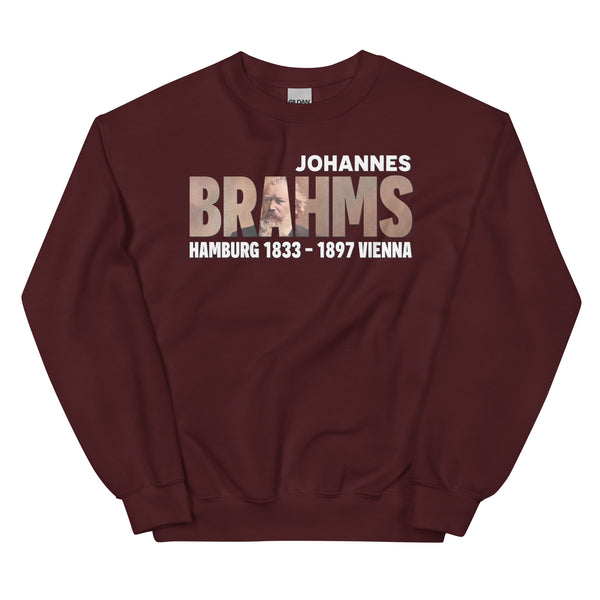 Brahms - Large Text Cutout Portrait - Sweatshirt