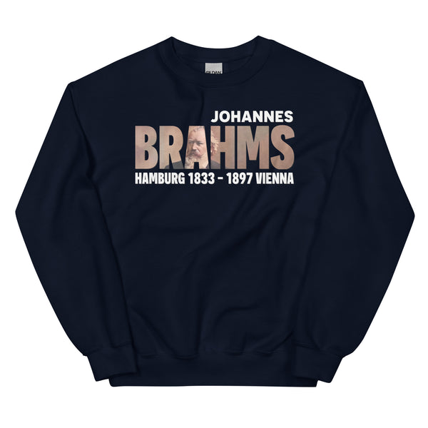 Brahms - Large Text Cutout Portrait - Sweatshirt