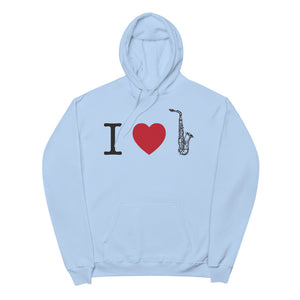 I Love Alto Saxophone - Fleece Hoodie