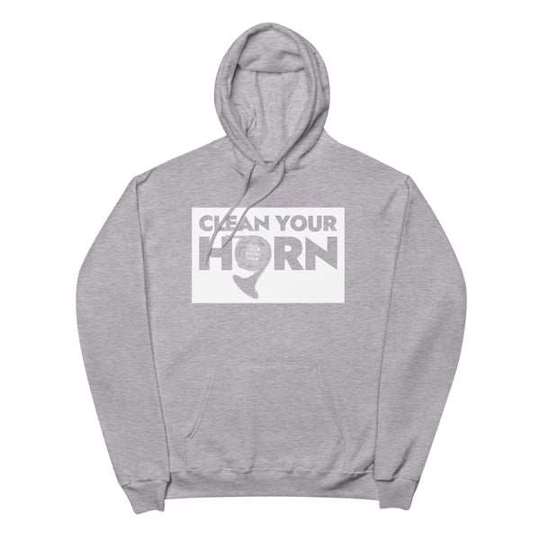 Clean your horn - French Horn - Fleece Hoodie