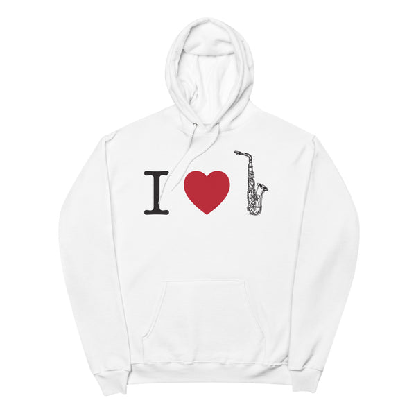 I Love Alto Saxophone - Fleece Hoodie