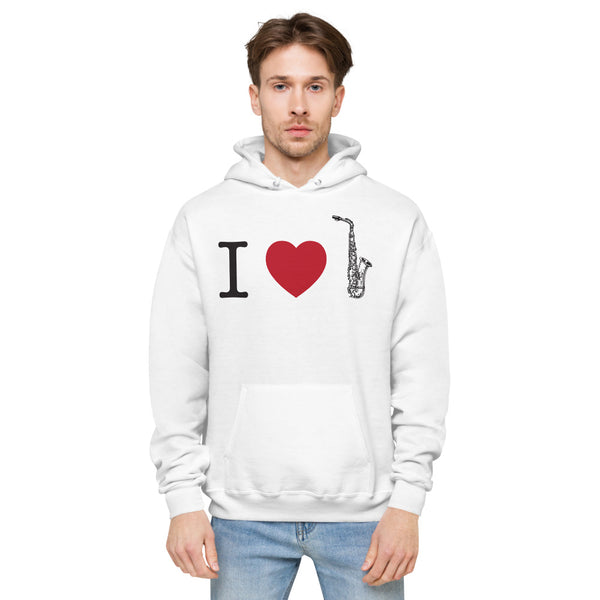 I Love Alto Saxophone - Fleece Hoodie