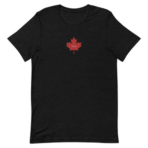 Maple Leaf + 'Sorry' - Embroidered Short-Sleeve Unisex T-Shirt