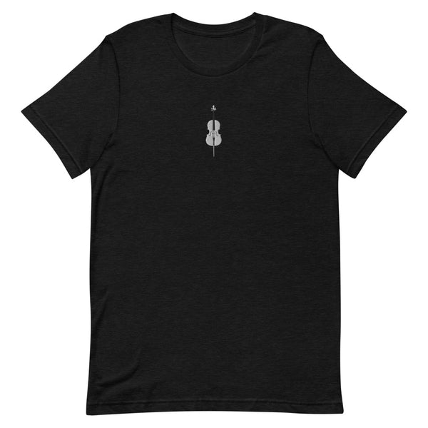 Cello Silhouette Embroidered Short-Sleeve Unisex T-Shirt