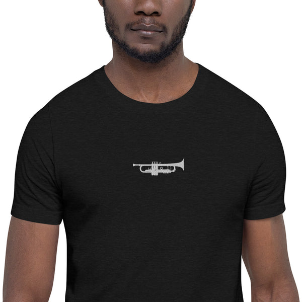 Trumpet Embroidered Short-Sleeve Unisex T-Shirt