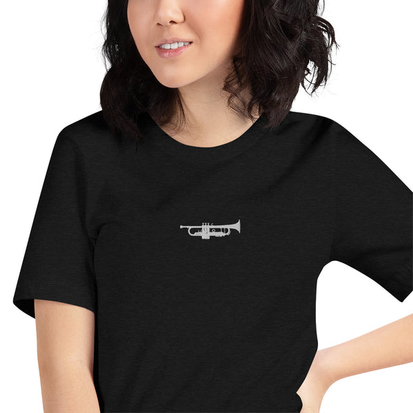 Trumpet Embroidered Short-Sleeve Unisex T-Shirt