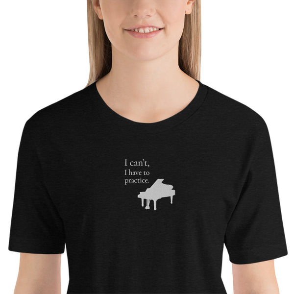 ICIH2P - Piano - Embroidered Unisex Short-Sleeve T-Shirt